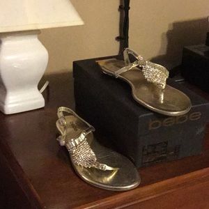 Bebe gold sandals